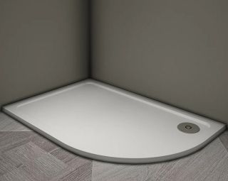 Душевой поддон из искусственного камня Veconi Tezeo 100x90 L TZ11L-10090A-01-19C3 Белый